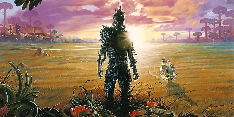 Original cover of Hyperion, by American artist Gary Ruddell. 